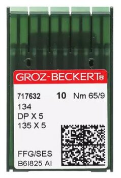 KIT 134 (DPX5) AGULHA RETA CABO GROSSO (10 UND) GROZ-BECKERT NORMAL 100