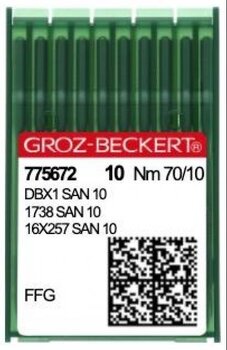 KIT DBX1 (1738) AGULHA RETA CABO FINO (10 UND) GROZ-BECKERT SAN10 70