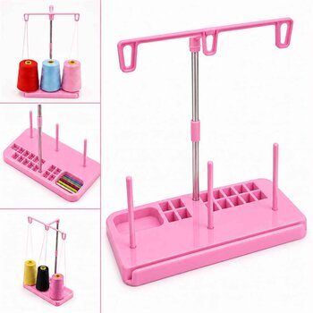TSS-208 -PORTA CONE DOMESTICO COM PORTA BOBINA - ROSA