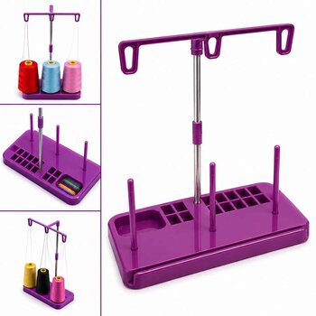 TSS-208 -PORTA CONE DOMESTICO COM PORTA BOBINA - ROXO