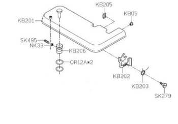 KB201 TAMPA BASE DE INOX OVERLOK SIRUBA K