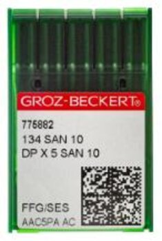 KIT 134 (DPX5) AGULHA RETA CABO GROSSO (10 UND) GROZ-BECKERT SAN10 75